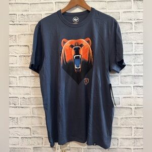 NWT! Men’s ‘47 NFL Chicago Bears navy blue short sleeve graphic shirt Medium